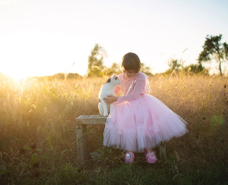 Elegant in pink dress