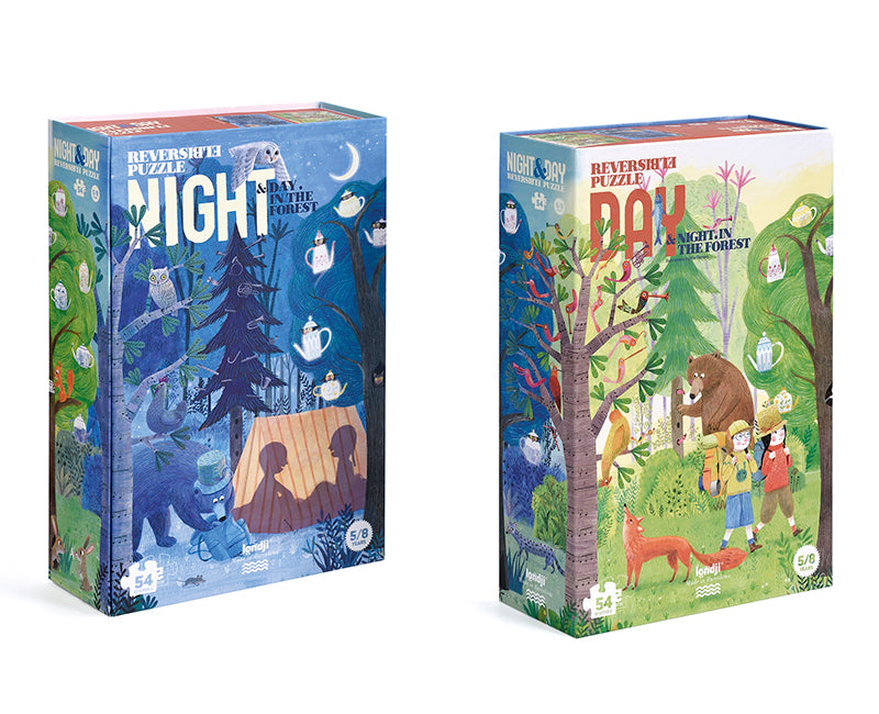 Night and day in the forest puzzle